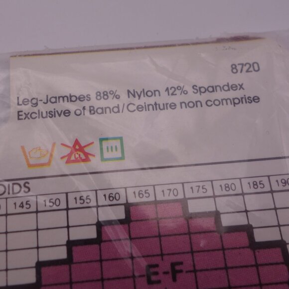 Vintage Hanes Silk Reflections Sandalfoot 8720 JET Size A-B Thigh Highs - Picture 10 of 11